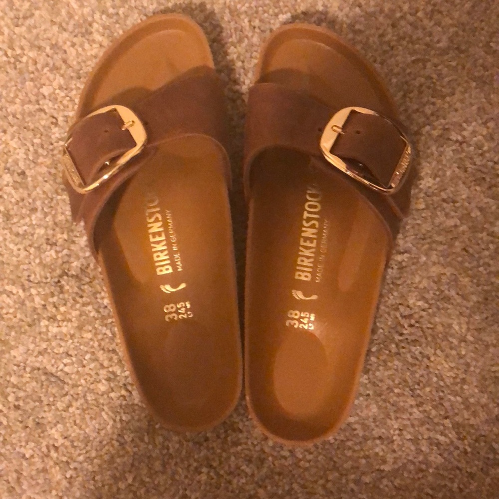 SOLD Birkenstock big buckle Madrid cognac 38